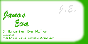 janos eva business card